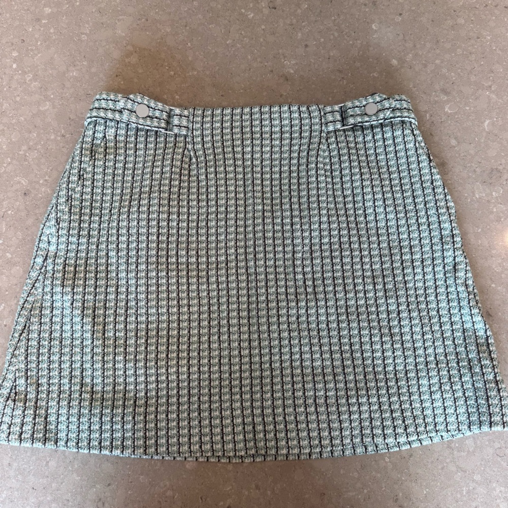 Club Monaco Black and White Textured Skirt